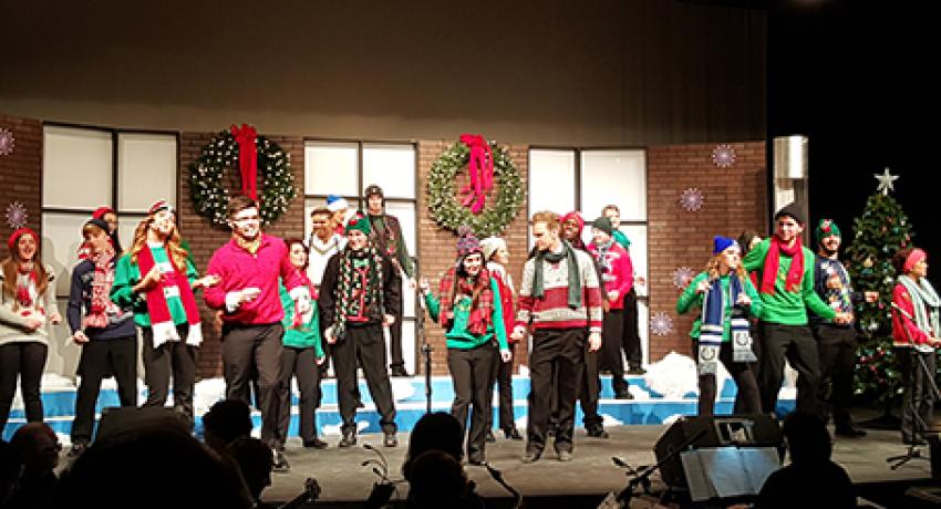 The Vol State Showstoppers perform for the holiday show in 2015