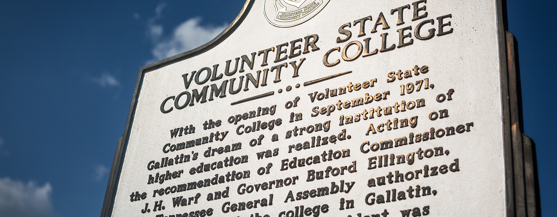 Volunteer State Community College Dedication Plaque