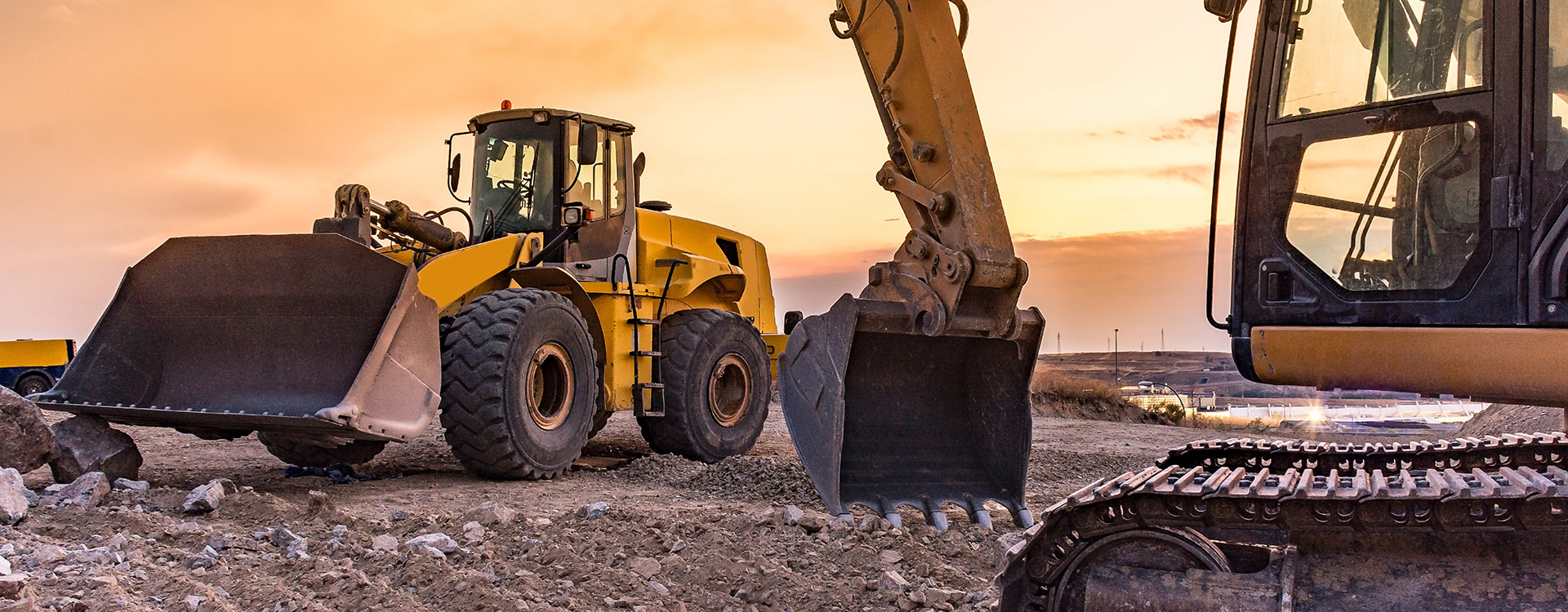 front loader and a back hoe equipments