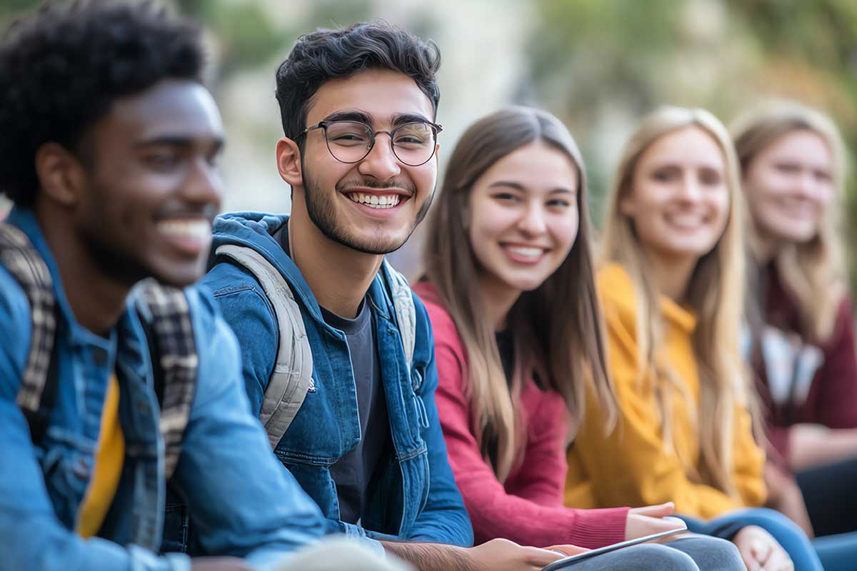 smiling students