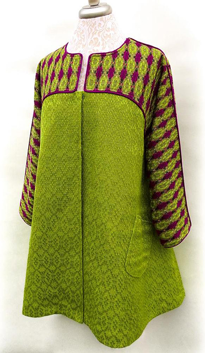 Paula Bowers art: green dress