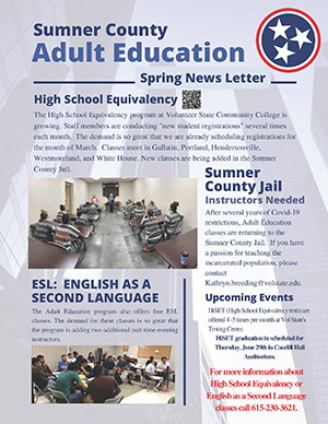 Sumner County Adult Education News Letter