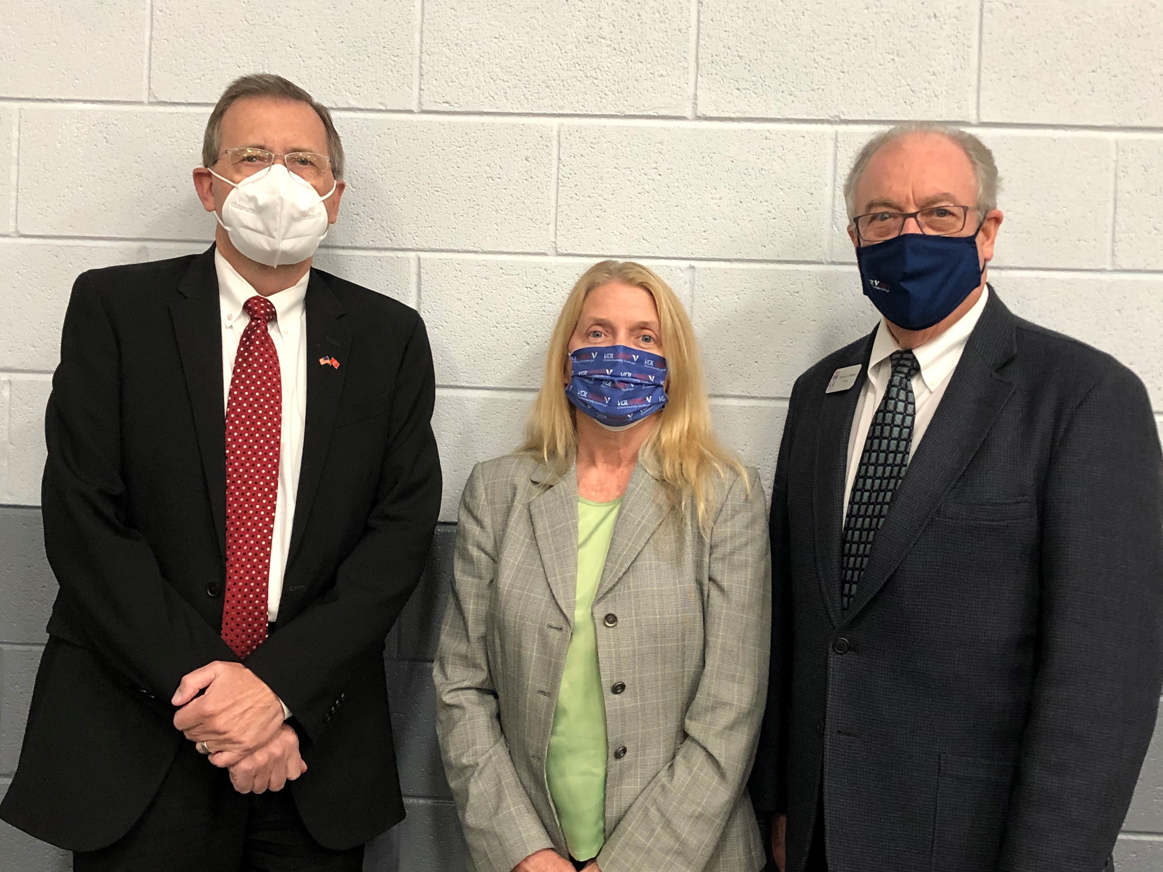 . Presenting the proclamation (left to right): Putnam County Mayor Randy Porter; Cookeville Campus Director Lori Richards; and Vol State President Jerry Faulkner. 