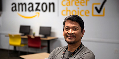 Amazon employee happy with career choice