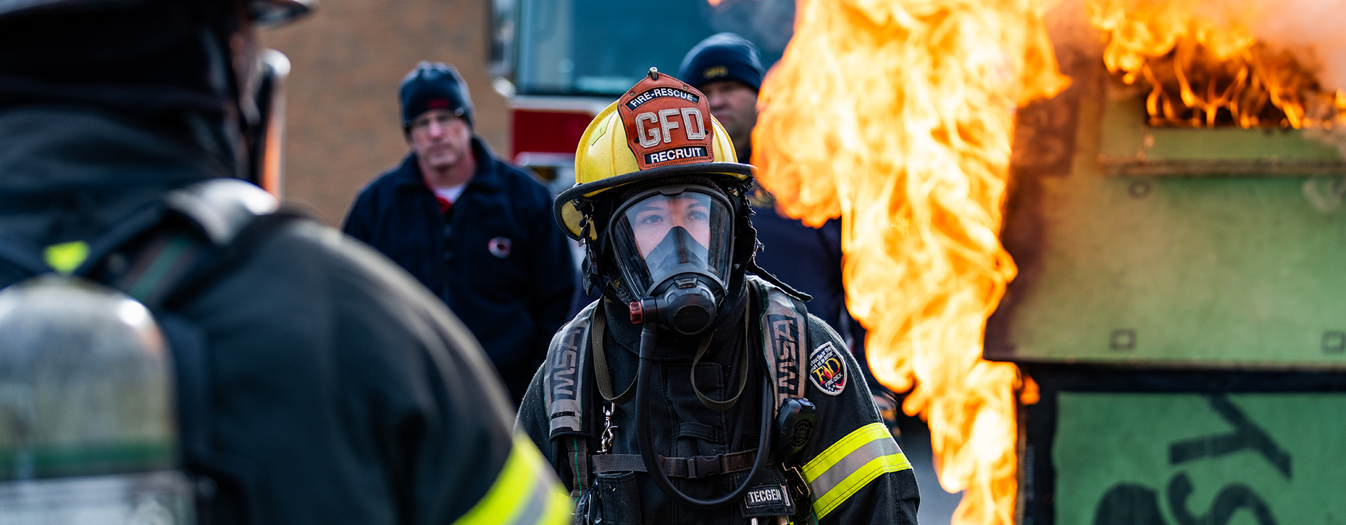 a recruit training with the Gallatin Fire Department (posted with permission from GFD)