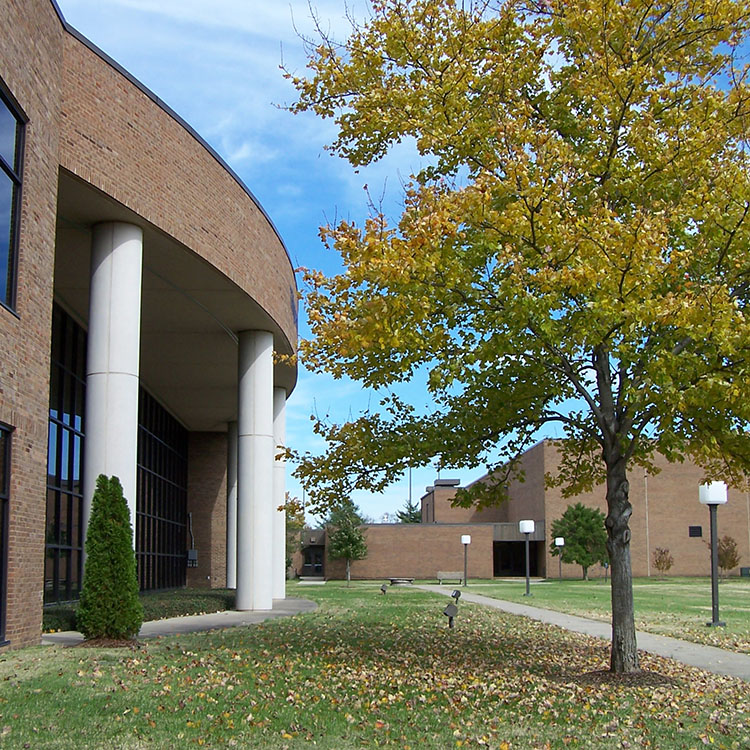 exterior of library building