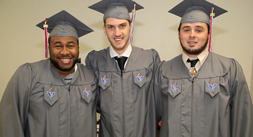 Graduates Desmond Smith of Goodlettsville, Austin Lockwood of Hendersonville and Cody Fitzgerald of Hendersonville