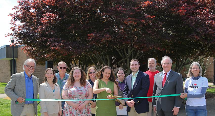 Ribbon cutting for the new arboretum