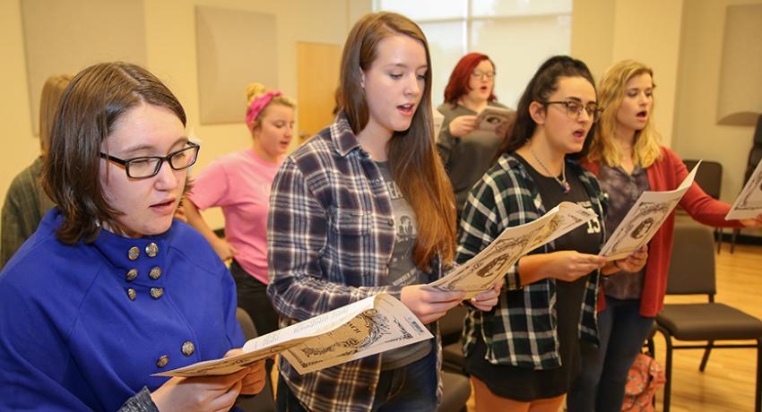 Vol State Singers group in rehearsal