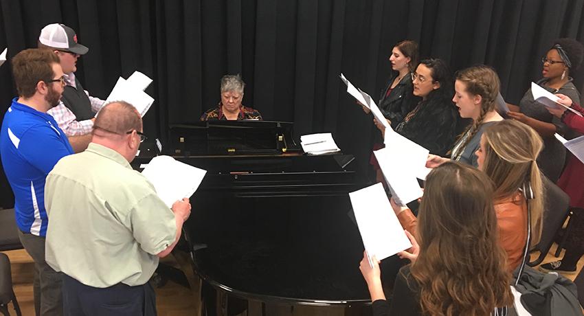 Vol State Singers rehearse