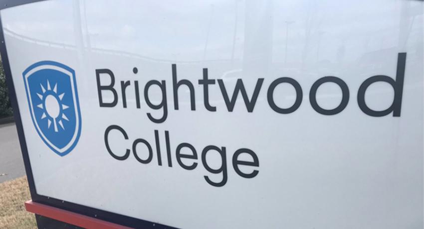 Brightwood college sign