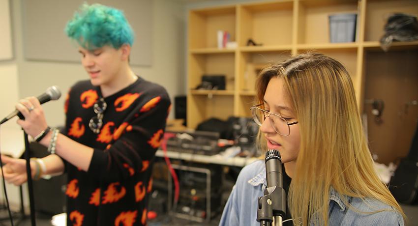 Students practice during a workshop at Vol State High School Music Day