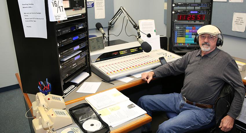 George “BumperJack” Hurd in a break from his DJ duties on Vol State radio WVCP.