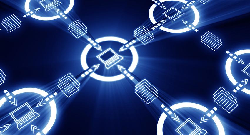 graphic of a computer network