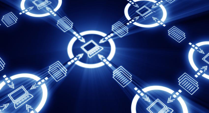 graphic showing computer networks