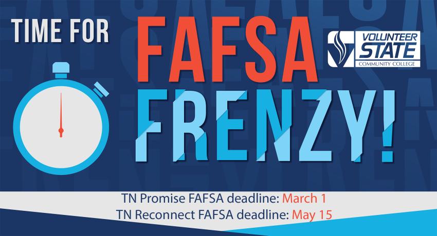 graphic says new FAFSA deadline is March 1 for TN Promise and May 15 for TN reconnect students