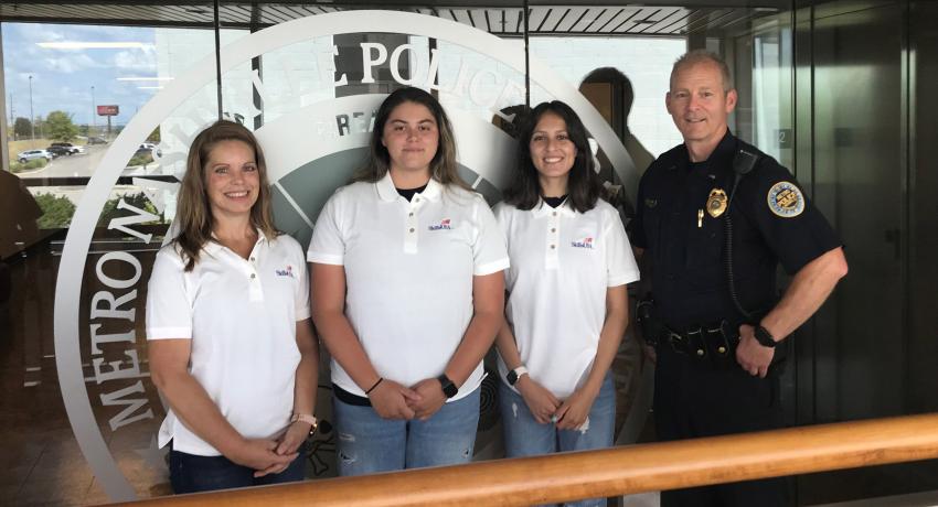 Vol State students celebrating the SkillsUSA win, left to right: Wendy Sturgill, Nicole Fowler, Lesly Nunez, and Frank Ragains. 