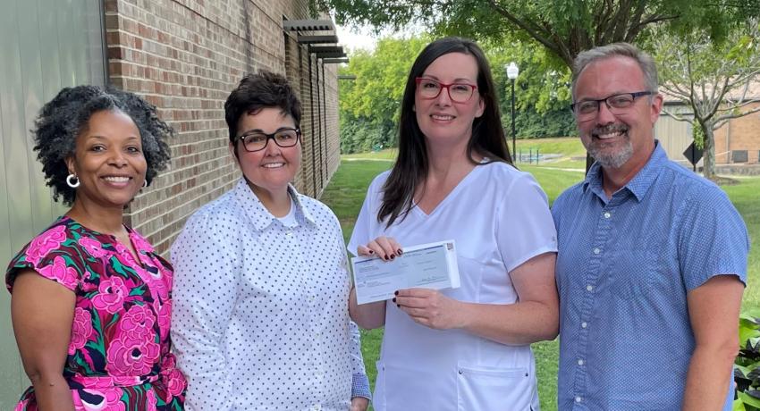 Kim Christmon, Vol State dean of Health Sciences; LuAnn Buck, Radiography program director; Dana Sloan, student; and David Heflin, Radiography instructor.