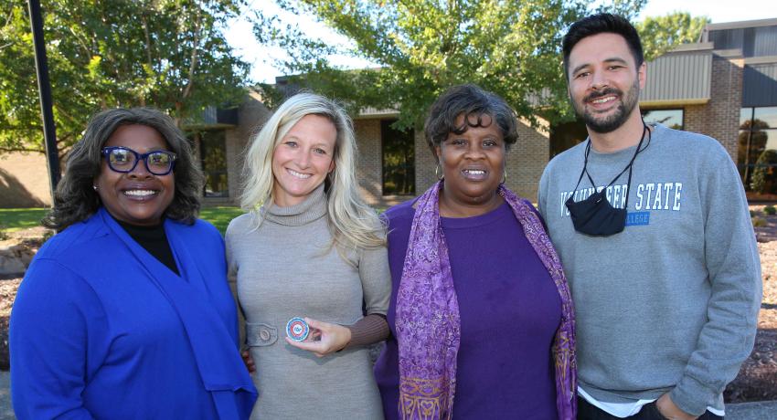 Orinthia Montague, Vol State president; Tiffany Zwart, coordinator of Student Support; Pam Carey, manager of Adult Learners and Veterans Affairs; and Derek Gaumer, Veterans Affairs associate.