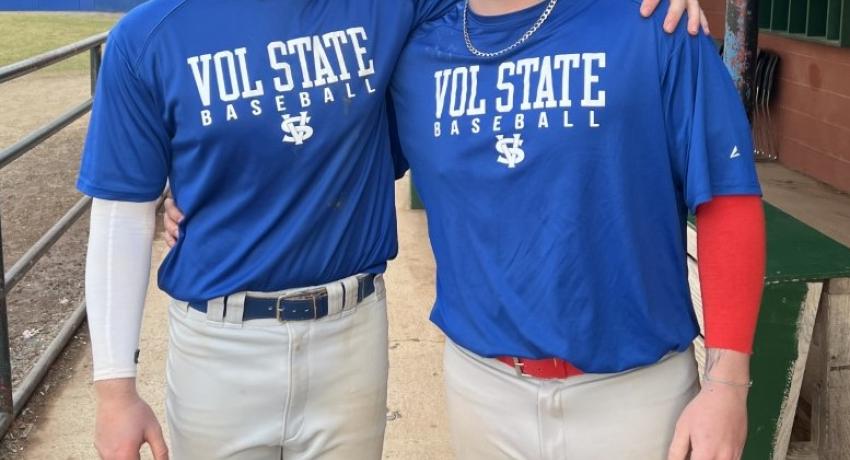 two players posing for the camera