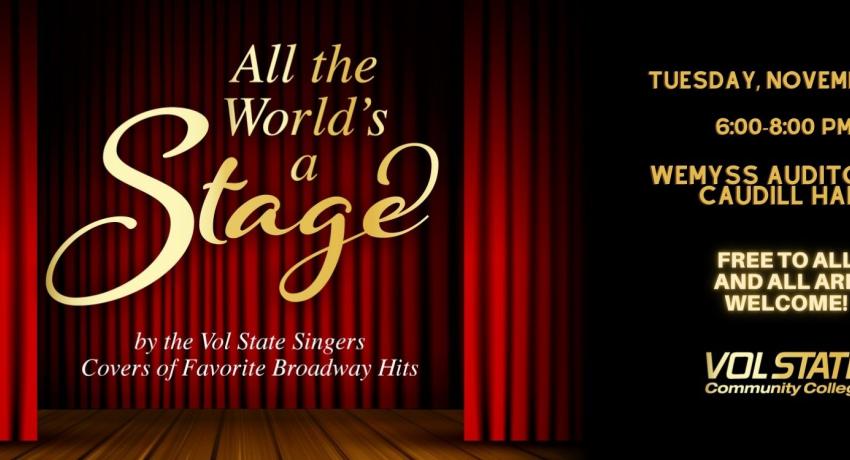 Banner ad for "All the World's a Stage"