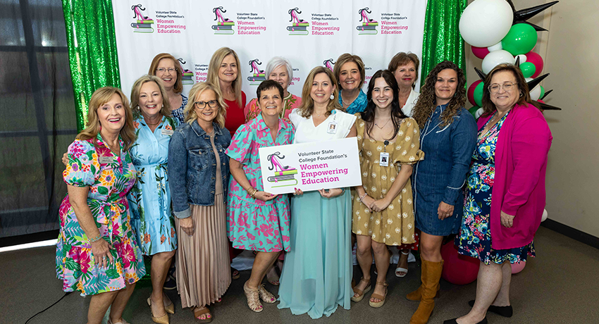 Representatives with Highpoint Health with Ascension Saint Thomas, Summa Cum Laude Sponsor, pictured with Dr. Wendi Tostenson, President, Volunteer State Community College and Karen Mitchell, Vice President for Advancement and Ex. Dir. of the Vol State Foundation