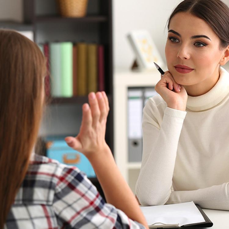 a behavior tech with a patient